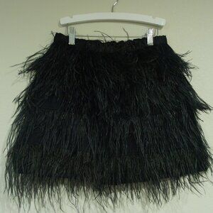 Curio and Kind Black Feathered Skirt